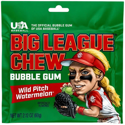 Big League Chew Watermelon Chewing Bubble Gum