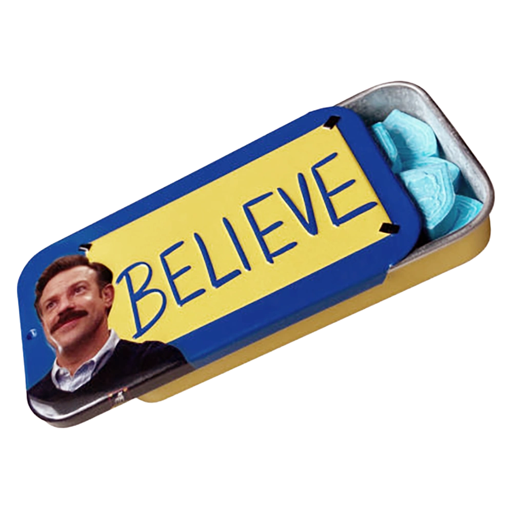 Boston America Ted Lasso Believe Candy Tin Open