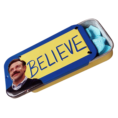 Boston America Ted Lasso Believe Candy Tin Open