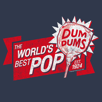 Vintage Dum Dum's Design with the Words "The World's Best Pop, EST. 1924."