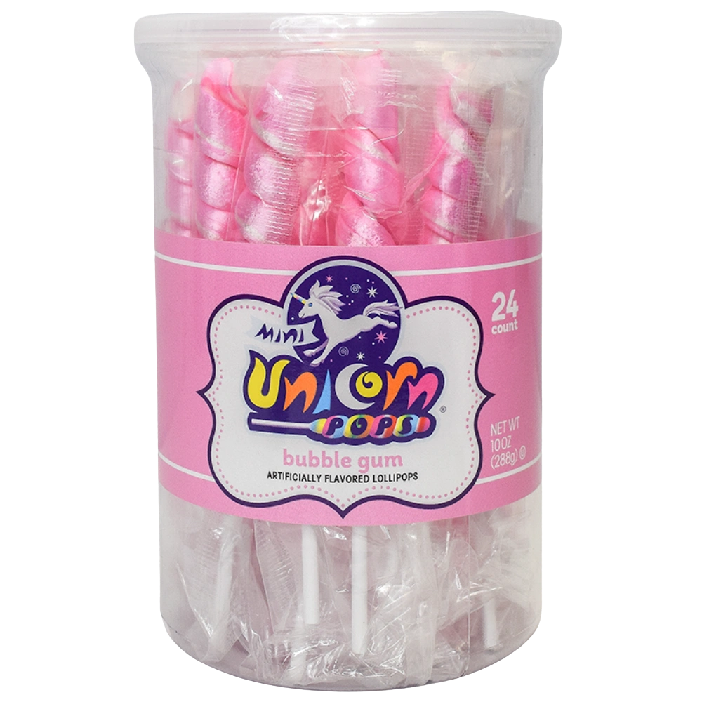 Pale Pink Mini Unicorn Pops - 24 Count Tub