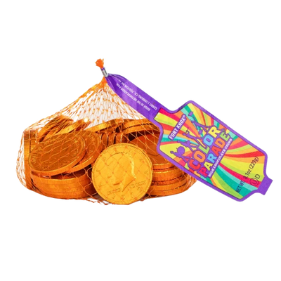 Orange Chocolate Foil Coins