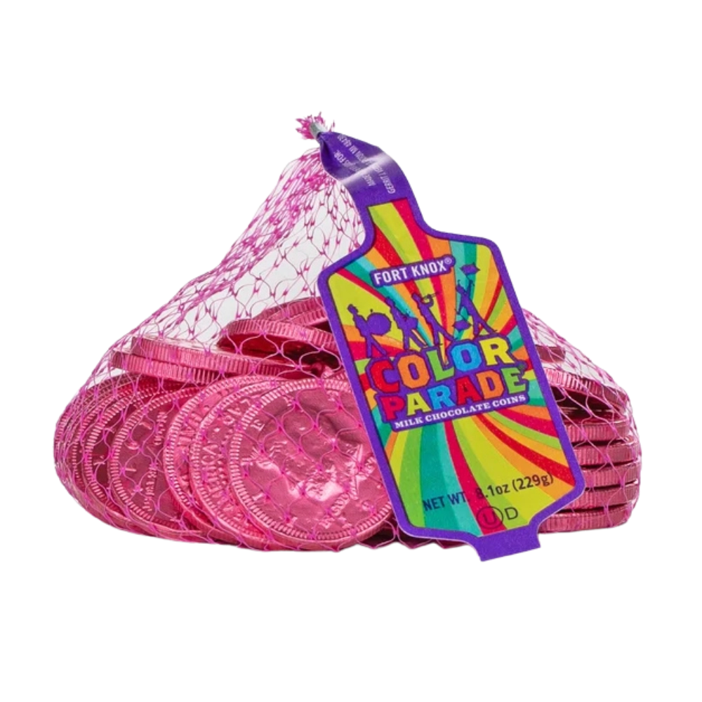 Pink Chocolate Foil Coins