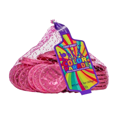 Pink Chocolate Foil Coins