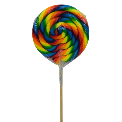 Single Large Swirl Rainbow Paddle Pop