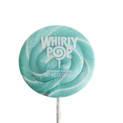 Adams and Brooks Turquoise and White Whirly Pops 1.5 oz - 6 Count