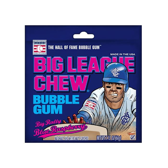 Big League Chew Big Rally Blue Raspberry Bubble Gum 2.12 oz