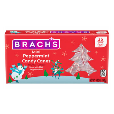 Brach's Mini Peppermint Candy Canes 35 Count Box