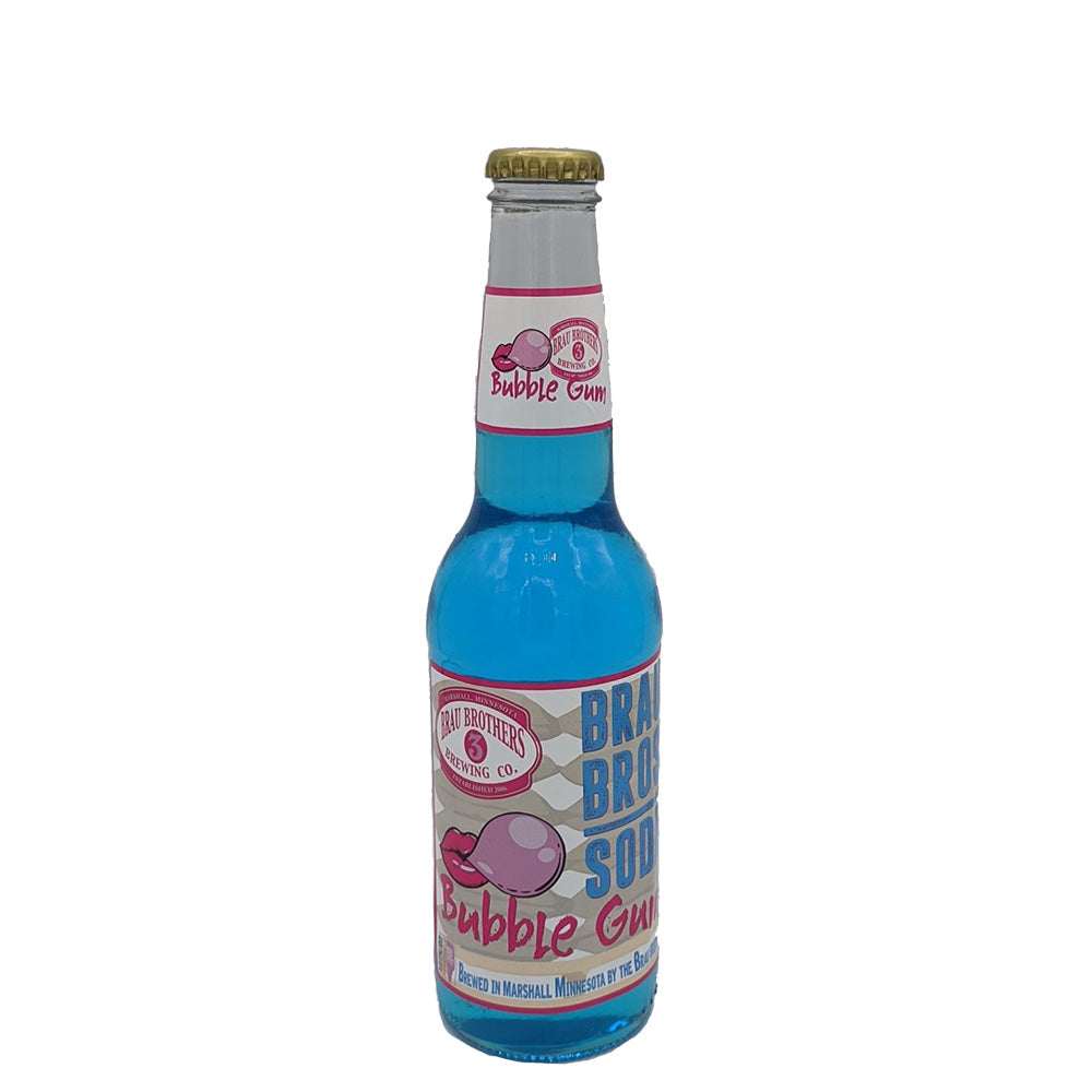 Blue Bottle of Brau Bros Bubble Gum Soda