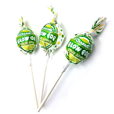 Charms Blow Pops Sour Apple - 48 Count