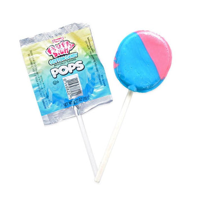 Charms Fluffy Stuff Cotton Candy Lollipops - 48 Count
