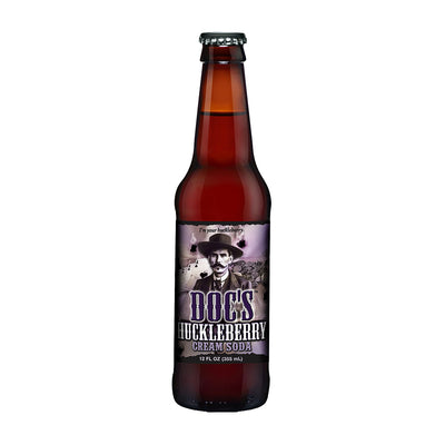Bottle of Doc's Huckleberry Cream Soda