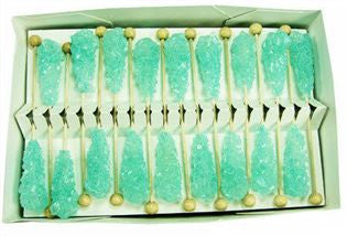 Dryden and Palmer Baby Blue Rock Candy Swizzle Sticks - Cotton Candy