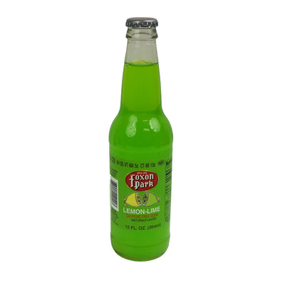 Green bottle of soda
