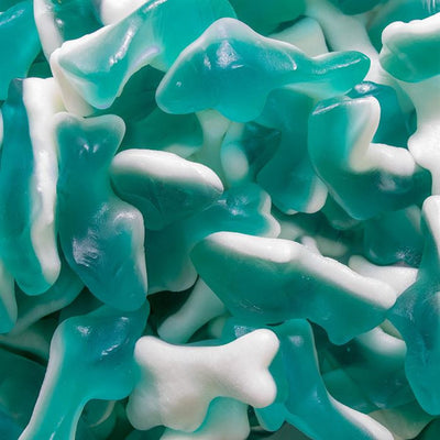 Fun Fair Treats Gummi Blue Foam Bottom Sharks - 8 oz Bag