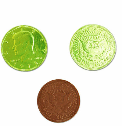 Gerrit Verburg Kiwi Green Chocolate Foil Coins