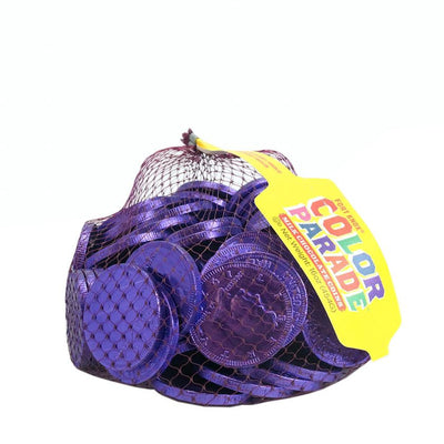Gerrit Verburg Purple Chocolate Foil Coins - 1 lb Bag