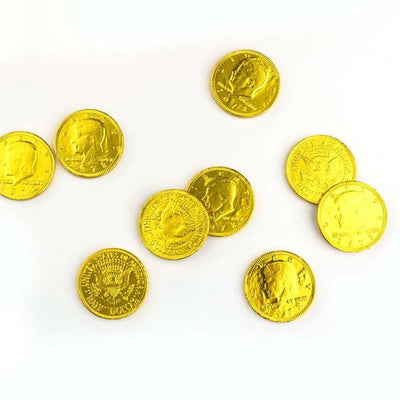 Gerrit Verburg Sunshine Yellow Chocolate Foil Coins - 1 lb
