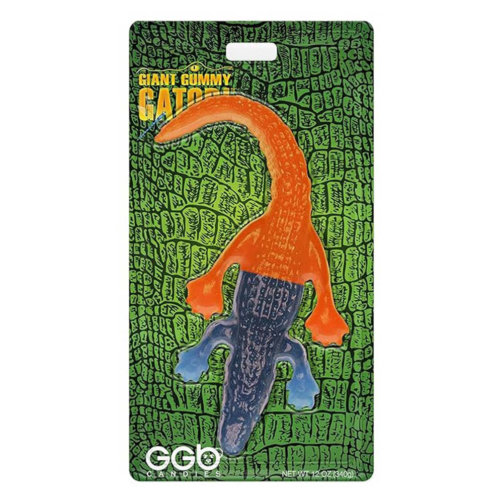 Giant Gummy Gator Blue and Orange 12 oz