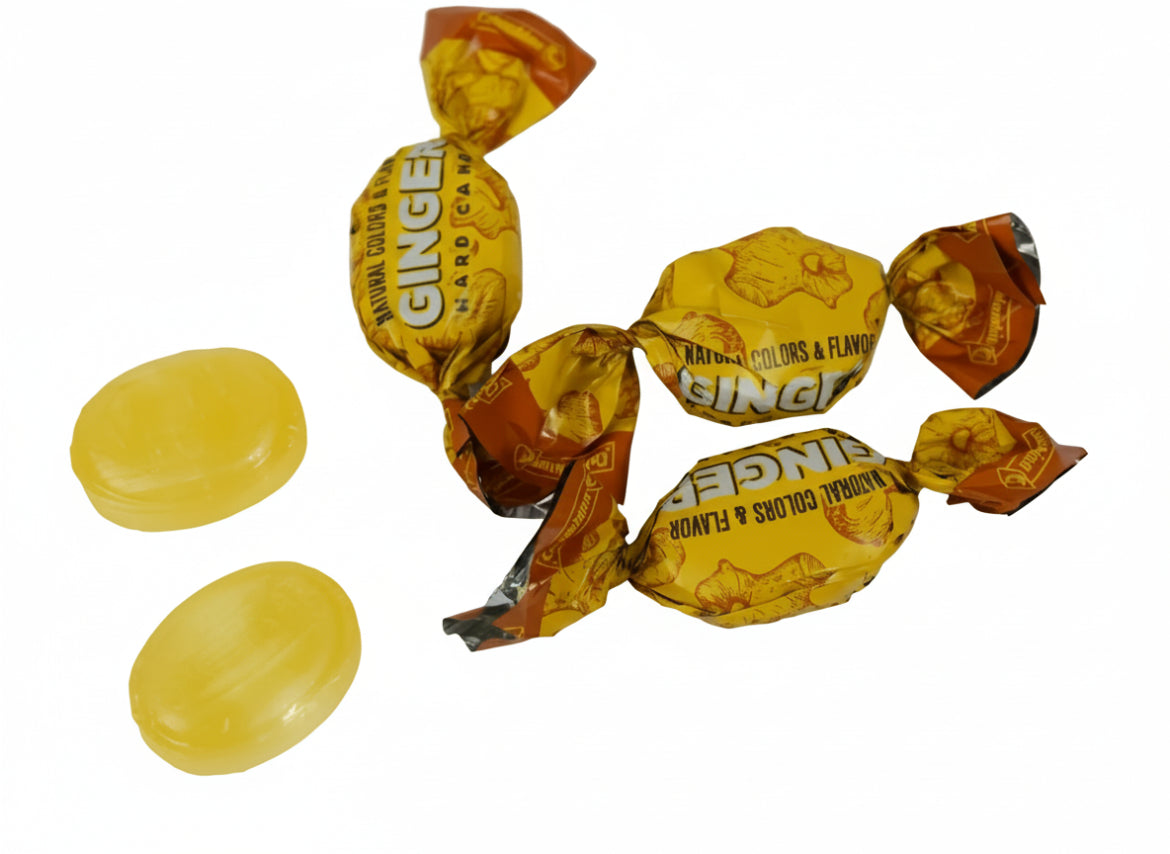 Unwrapped Colombina Ginger Candy