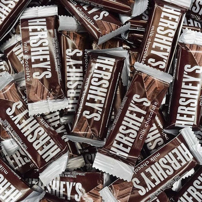 Hersheys Milk Chocolate Bars, Snack Size - 2 lb Bag