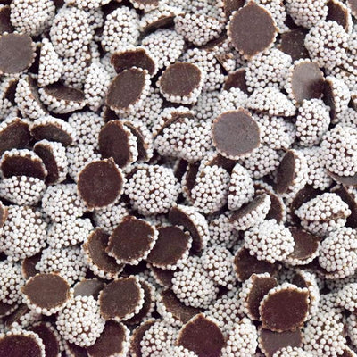 Kargher Mini Dark Chocolate Nonpareils with White Seeds - 2 lb Bag