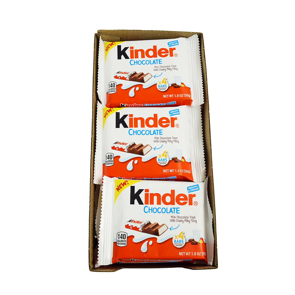 18 Count Box of Kinder Chocolate Bars with Creamy Filling
