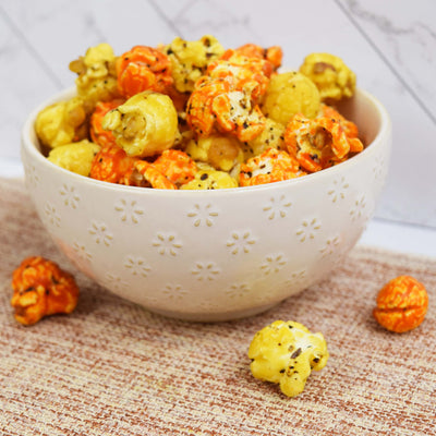 Mango Tajin Popcorn in Decorative Ceramic Bowl