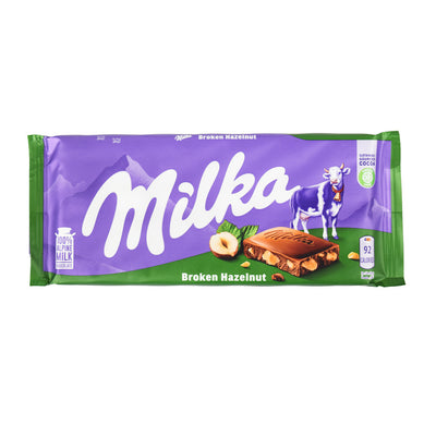 Milka Broken Hazelnut Chocolate Bar 100g