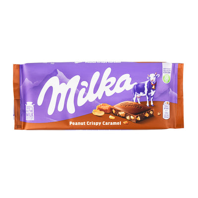 Milka Peanut Crispy Caramel Chocolate Bar 90g
