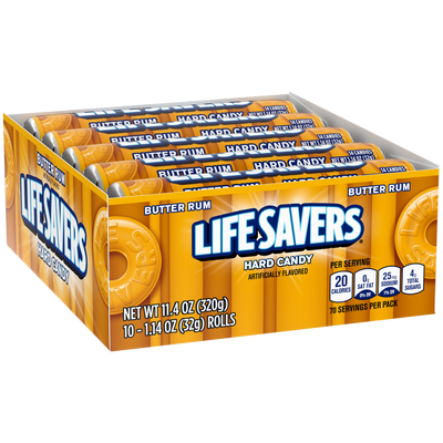 Lifesavers Hard Candy with Butter Rum flavor
