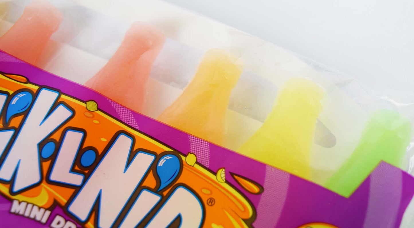 Closeup of Nik-L-Nip Wax Bottles Candy