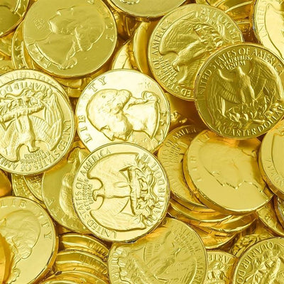 Palmer Gold Foiled Wrapped Chocolate Coins - Quarters
