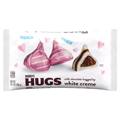 Pink Striped Hershey's Hugs White Creme Chocolate 10.1 oz