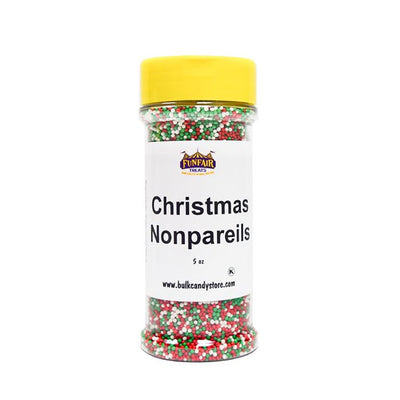 Christmas nonpareils red, white and green