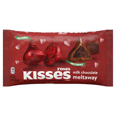 Red Roses Hershey's Kisses Meltaway Chocolate 9 oz Bag
