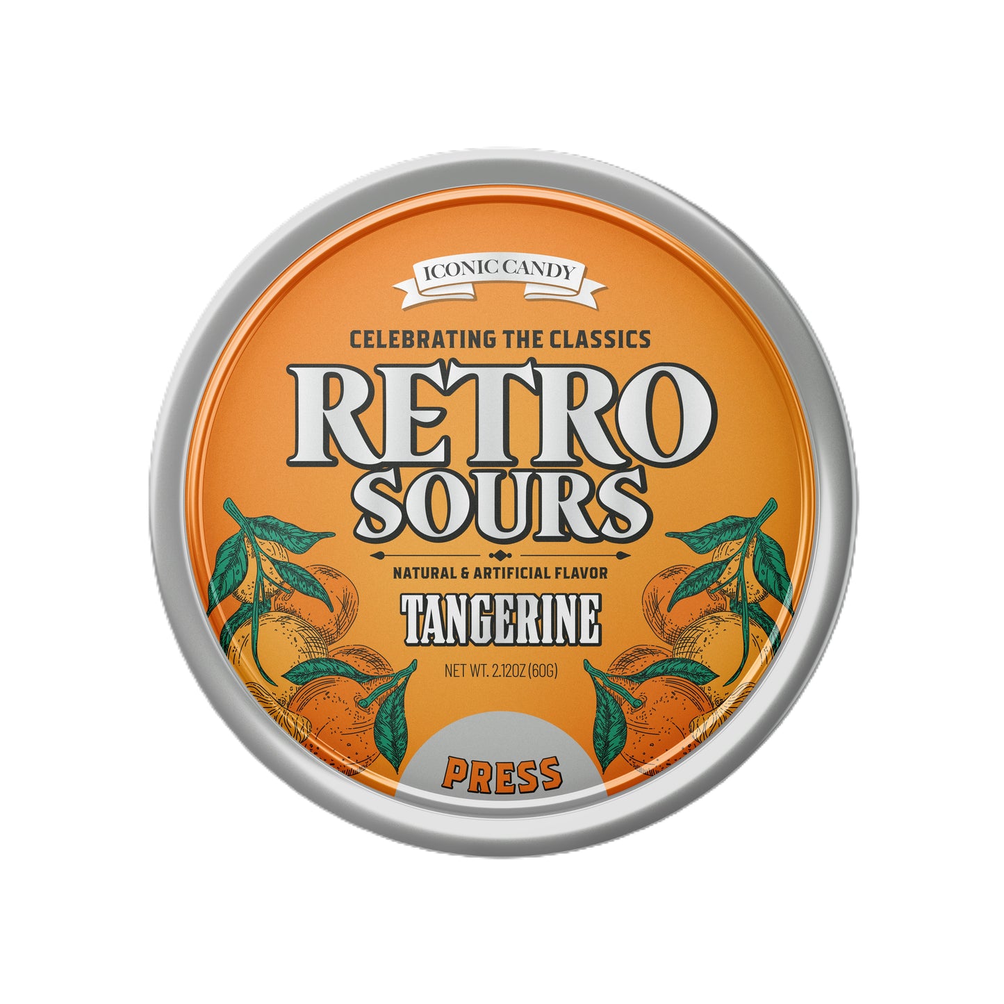 Retro Sours Tangerine Container