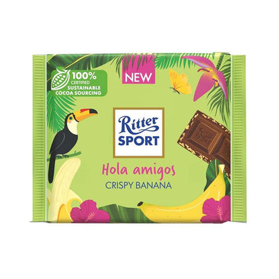 Ritter Sport Hola Amigos Crispy Banana Chocolate Bar 100g