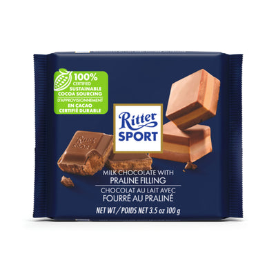 Ritter Sport Milk Chocolate with Praline Filling bar
