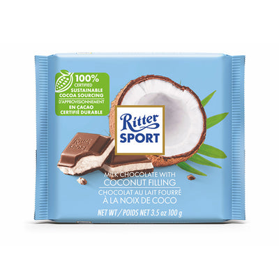 Ritter Sport Milk Chocolate Bar w/ Coconut Filling - 100g