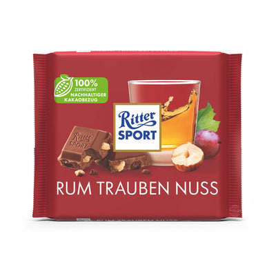 Ritter Sport Rum Raisin & Hazelnuts chocolate bar