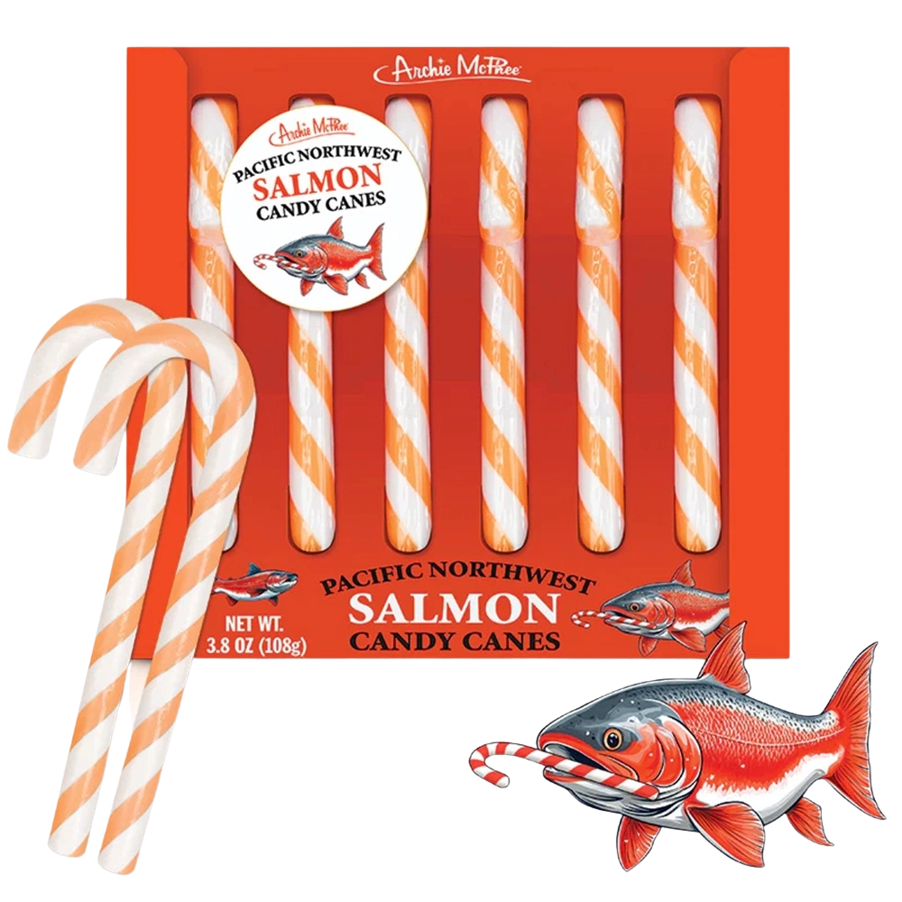 Pacific Northwest Salmon Candy Canes