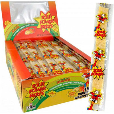 Dorval Sour Power Wrapped Mango Belts 150 Count Box