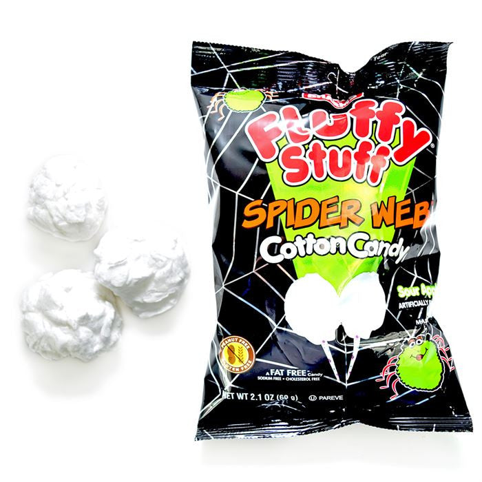 Spider Web Fluffy Stuff Cotton Candy Sour Apple