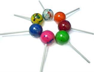 Sweet Maple Candy 1 3/4 Jawbreakers on Sticks