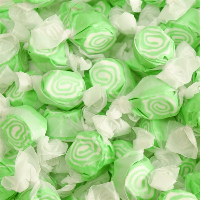 Sweets Candy Company Salt Water Taffy Key Lime with Coconut Swirl - 3 lb Bag
