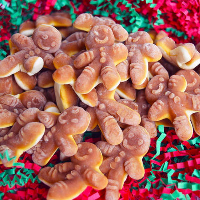Gummi Gingerbread Men on Christmas Confetti