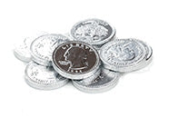 Silver Chocolate-Foiled Coins