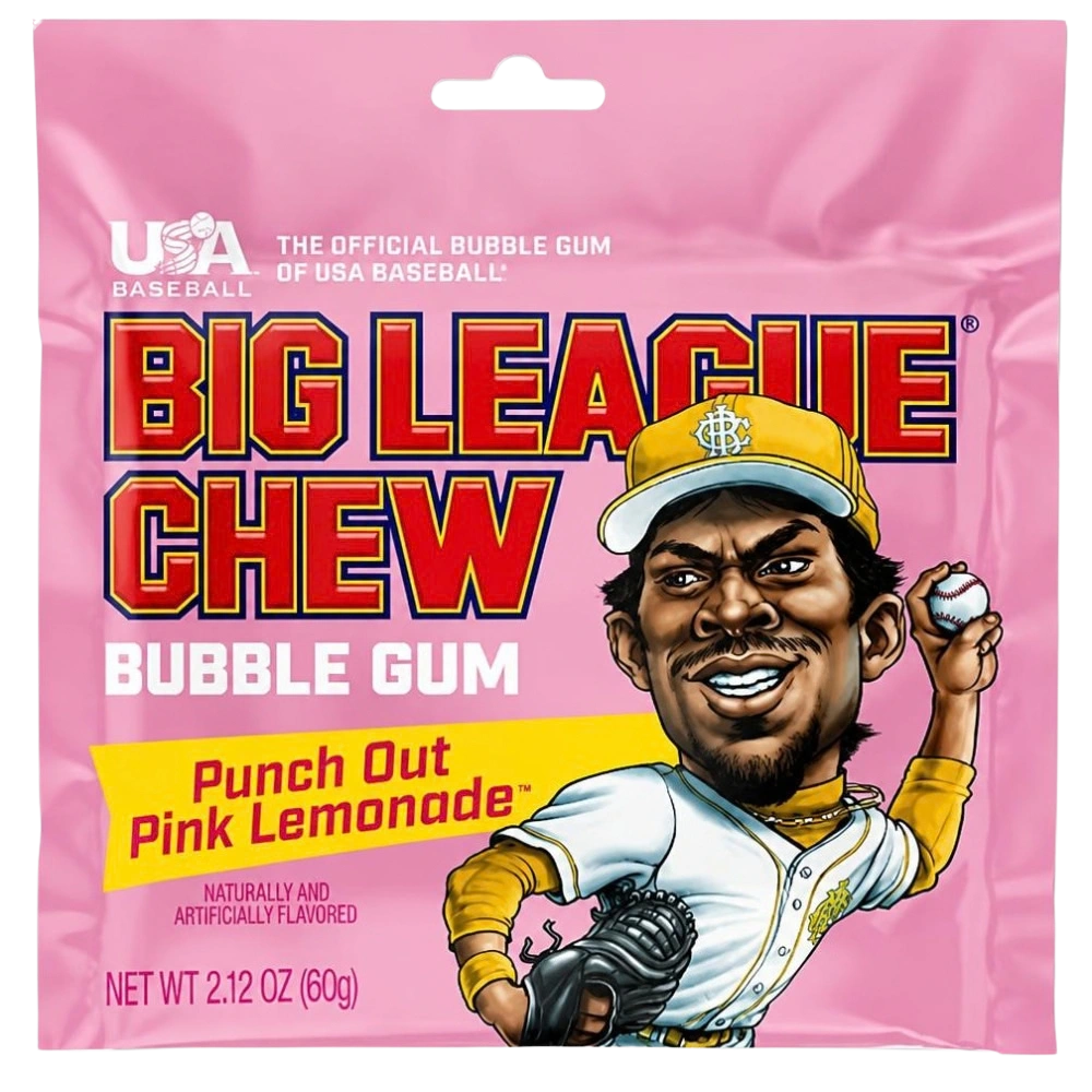 Big League Chew Bubblegum Punch Out Pink Lemonade