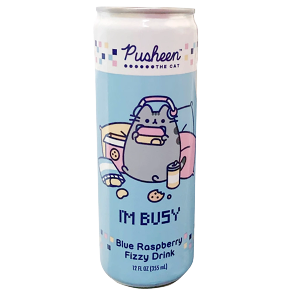 Boston America Pusheen Blue Raspberry 12oz Fizzy Drink